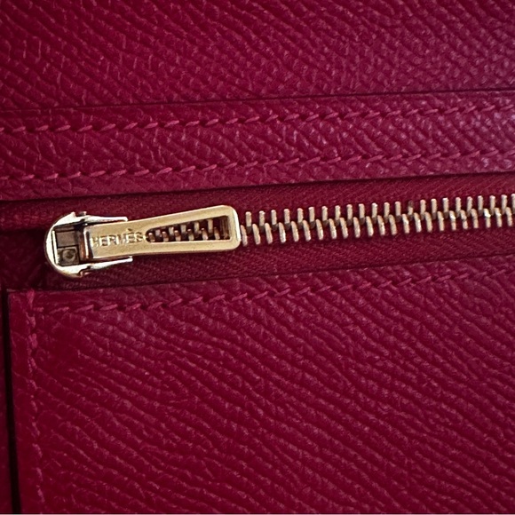 Authentic HERMES Bearn Wallet Rouge - Picture 11 of 12